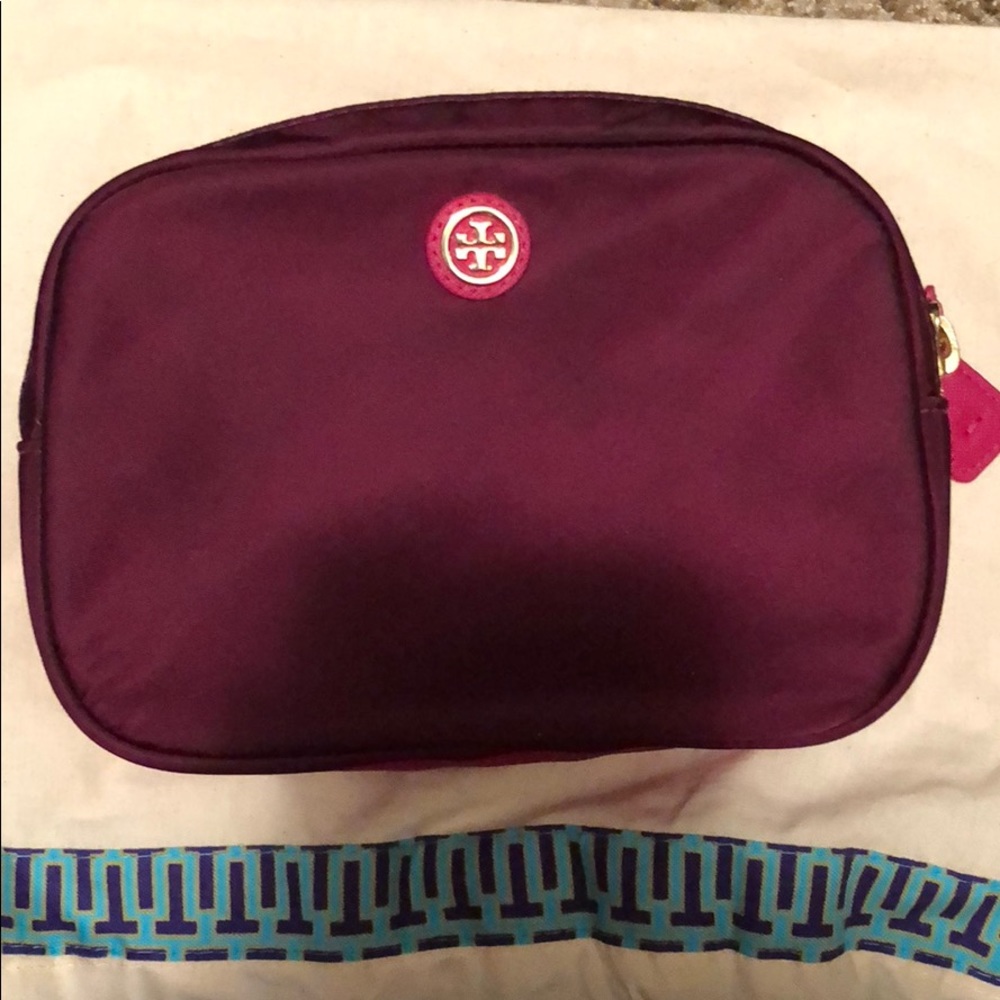 Tory Burch- Travel Nylon Double-zip Cosmetic Case